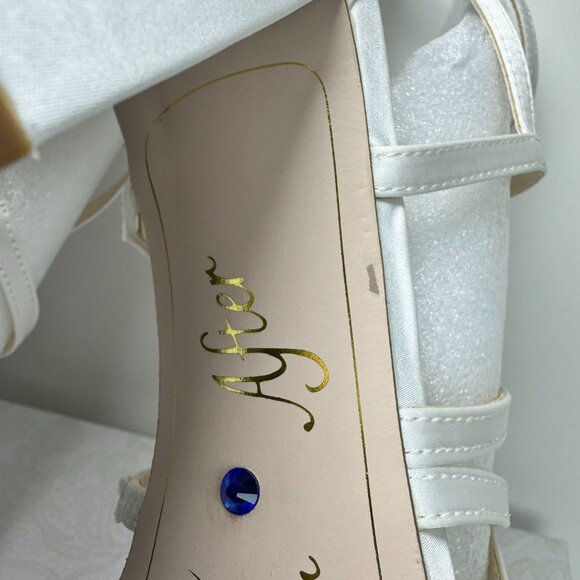 Jessica Simpson JS-Stassey-B White Matte Satin Bridal Heels 9.5 M - Picture 14 of 16